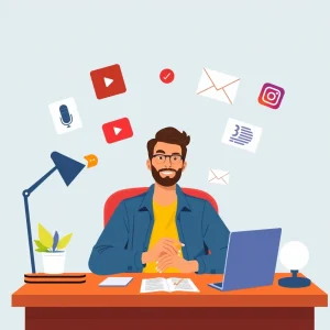 aheader Digital creator using content repurposing to multiply blog content across different formats