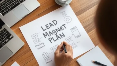 Creative workspace for building a lead magnet that converts