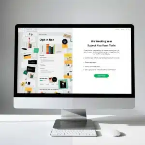 Before and after of opt-in page designs used in email list building for beginners.
