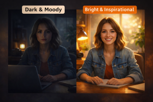Visual mood and style options in VEO3 AI video creation scenes
