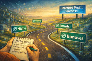 Roadmap of ChatGPT affiliate marketing hacks leading to Internet Profit Success.
