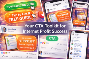 Collage of CTA templates used across digital platforms for engagement
