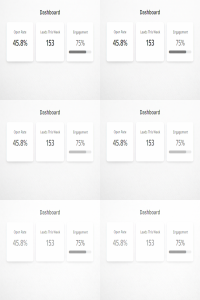 5310126 Simple marketing dashboard with essential metrics for tracking.