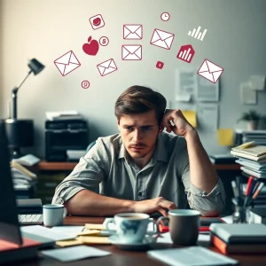 Overwhelmed beginner facing common mistakes new internet marketers make