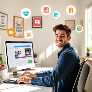 Beginner using free marketing tools for new online marketers to plan content and track progress