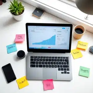 ahead280126 A growing email subscriber graph over 30 days, with icons of smiling avatars appearing above the graph. Clean, simple design with an uplifting tone.