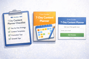 Example of a simple lead magnet including a checklist and email form.