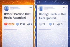 Social media content variations used to test ad messaging organically.