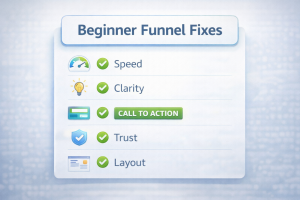 6130226 Visual checklist of beginner-friendly website optimization fixes.