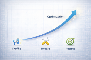 7130226 A funnel performance chart improving after optimization tweaks.