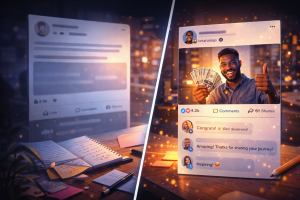 Authentic proof and real results building trust with an online audience

