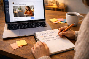 Creator sharing lessons learned to build confidence online
