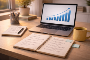 5140326 Beginner creator tracking small wins and creating helpful resources to establish online authority