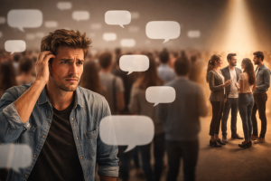 Visual showing the difference between broad messaging and targeting a specific audience.