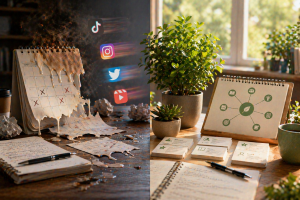 Comparison between short-term trend content and long-lasting evergreen content
