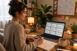 Beginner content creator turning one idea into multiple posts