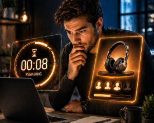 Digital offer with a countdown timer and limited spots creating urgency
