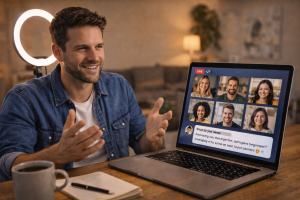 Live session helping a creator build trust and community with their audience
