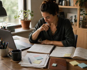 Creator developing useful content ideas to rebuild trust and authority on social media.
