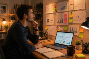 Beginner marketer gaining confidence through steady improvement in paid advertising.
