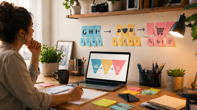 Content creator planning a warm audience strategy before launching an offer online