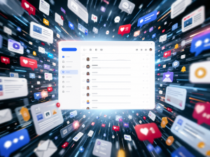 Email inbox standing out clearly in the middle of a noisy and crowded digital marketing environment.
