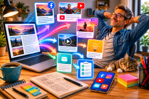 Repurpose blog posts into multiple social media posts using simple content repurposing strategies.
