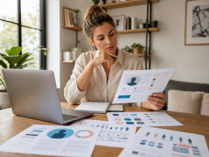 Marketer creating an ideal customer profile as part of a product launch checklist.

