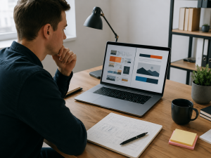 Marketer comparing a weak offer and a clear offer before scaling campaigns.
