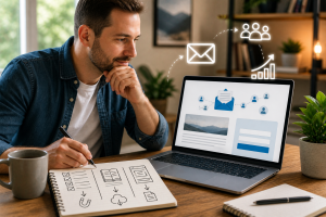 Blog content with embedded calls to action to convert website visitors into email subscribers
