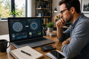 Marketer reviewing audience targeting and segmentation for Facebook ads.
