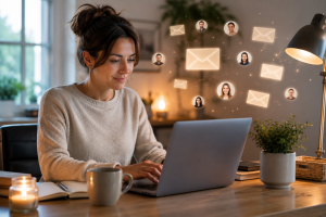 Creator building an email list early to stay connected with a growing online audience.