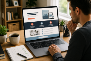Beginner creator reviewing launch feedback and early results after releasing a digital product.
