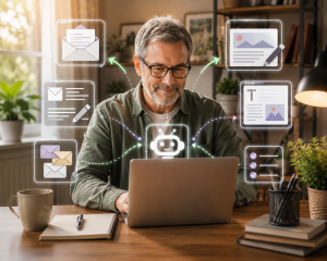 2020726 AI virtual assistant helping write emails and blog content