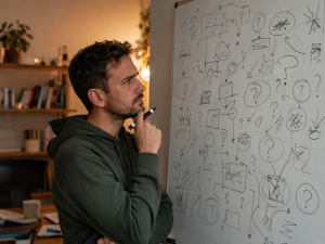 Entrepreneur struggling to identify a clear problem in their online business niche
