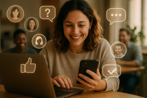 Regular social media engagement helping build trust with followers.

