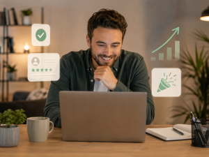 Beginner marketer using case studies and success stories to build trust with buyers.
