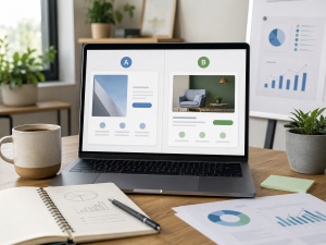 A/B testing setup for improving Facebook ad click-through rate