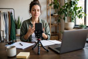 Behind-the-scenes content being filmed for authentic advertising
