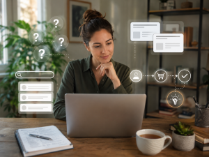 Marketer using frequently asked questions to create buyer intent content.
