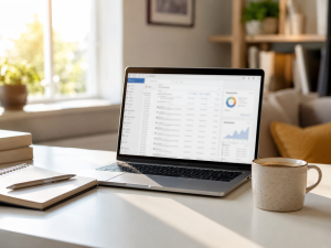 Email marketing workspace for building relationships in an online business.
