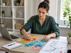 Business owner resetting their niche strategy for a clearer online business direction