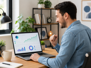 Beginner marketer seeing improved Facebook ad click-through rate results.

