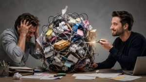 5220626 Entrepreneur solving a clear customer problem with a simple practical solution.