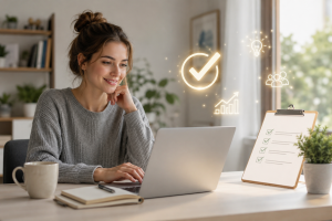  Beginner taking simple steps to learn how to use AI with confidence.


