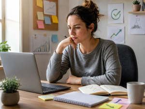 Beginner marketer learning from failure and improving after a setback.
