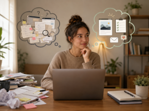  Beginner marketer choosing action over endless planning
