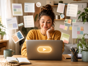 Beginner marketer choosing action over perfection in online marketing.
