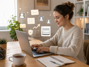 Beginner marketer building an email list with a simple lead magnet.
