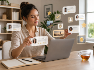 4070726 Social proof examples helping build trust and improve landing page conversions.